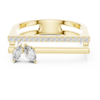 Marquise Diamond Open Bar Engagement Ring