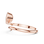 Pear Cut Bezel Set Diamond Bypass Ring