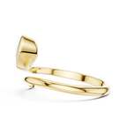 Pear Cut Bezel Set Diamond Bypass Ring