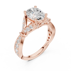 Oval Diamond Vintage Pavé Engagement Ring