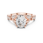 Oval Diamond Vintage Pavé Engagement Ring