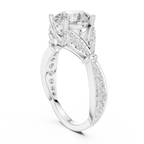 Oval Diamond Vintage Pavé Engagement Ring