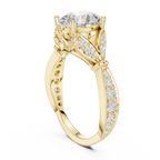 Oval Diamond Vintage Pavé Engagement Ring