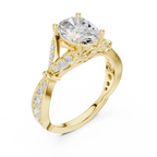 Oval Diamond Vintage Pavé Engagement Ring