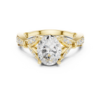 Oval Diamond Vintage Pavé Engagement Ring