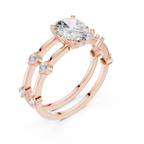 Oval Diamond Multi-Stone Engagement Ring