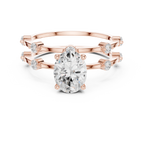 Oval Diamond Multi-Stone Engagement Ring