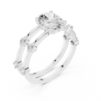 Oval Diamond Multi-Stone Engagement Ring