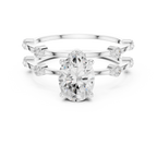 Oval Diamond Multi-Stone Engagement Ring