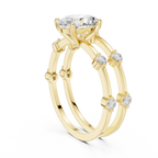 Oval Diamond Multi-Stone Engagement Ring