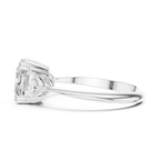 Cushion Cut Three Stone Diamond Engagement Ring