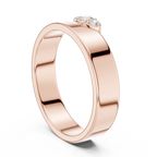 Three Stone Flush Set Diamond Band Ring