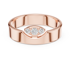 Three Stone Flush Set Diamond Band Ring