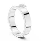 Three Stone Flush Set Diamond Band Ring