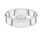 Three Stone Flush Set Diamond Band Ring