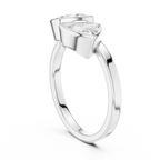 Cushion & Trillion Cut Two Stone Diamond Ring
