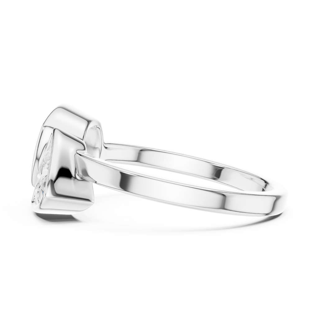 Cushion & Trillion Cut Two Stone Diamond Ring