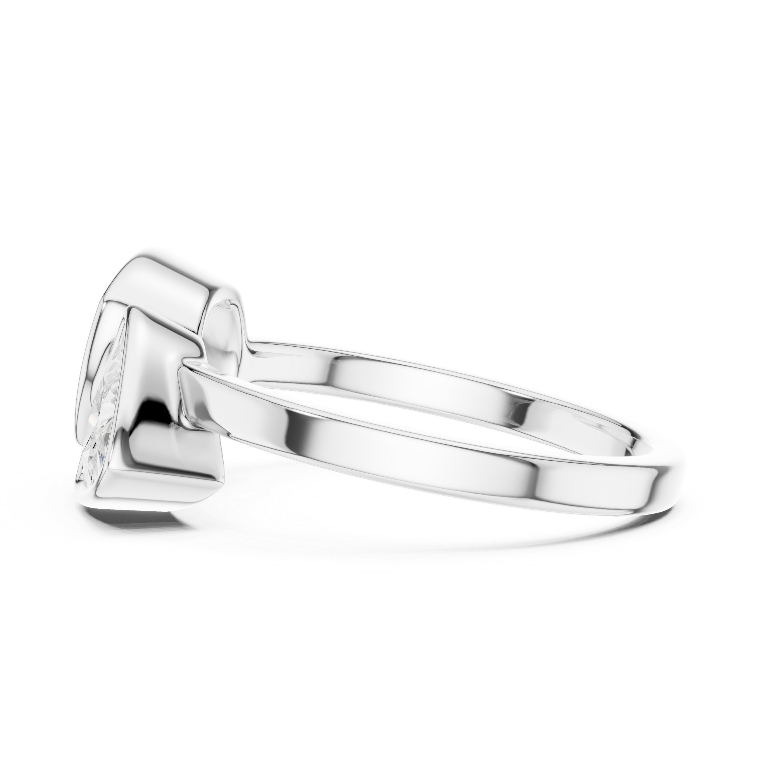 Cushion & Trillion Cut Two Stone Diamond Ring