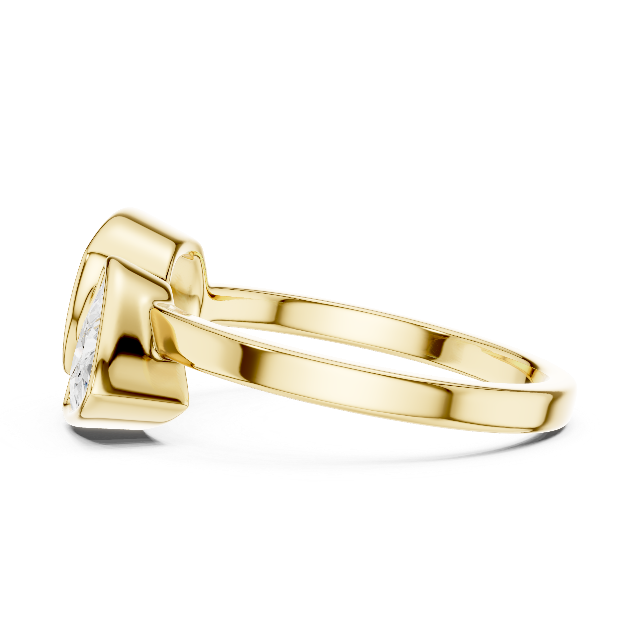 Cushion & Trillion Cut Two Stone Diamond Ring