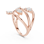 Pear & Marquise Diamond Five Stone Statement Ring