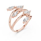 Pear & Marquise Diamond Five Stone Statement Ring