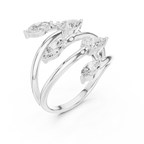 Pear & Marquise Diamond Five Stone Statement Ring