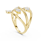 Pear & Marquise Diamond Five Stone Statement Ring