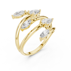 Pear & Marquise Diamond Five Stone Statement Ring