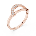 Curved Pavé Diamond Wedding Ring