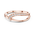 Curved Pavé Diamond Wedding Ring