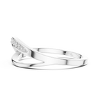 Curved Pavé Diamond Wedding Ring
