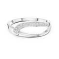 Curved Pavé Diamond Wedding Ring
