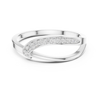 Curved Pavé Diamond Wedding Ring