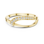Curved Pavé Diamond Wedding Ring