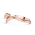 Marquise Cut Solitaire Diamond Bypass Ring