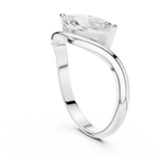 Marquise Cut Solitaire Diamond Bypass Ring