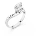 Marquise Cut Solitaire Diamond Bypass Ring