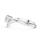 Marquise Cut Solitaire Diamond Bypass Ring