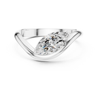 Marquise Cut Solitaire Diamond Bypass Ring