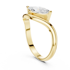 Marquise Cut Solitaire Diamond Bypass Ring