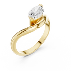 Marquise Cut Solitaire Diamond Bypass Ring