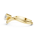 Marquise Cut Solitaire Diamond Bypass Ring