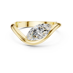 Marquise Cut Solitaire Diamond Bypass Ring