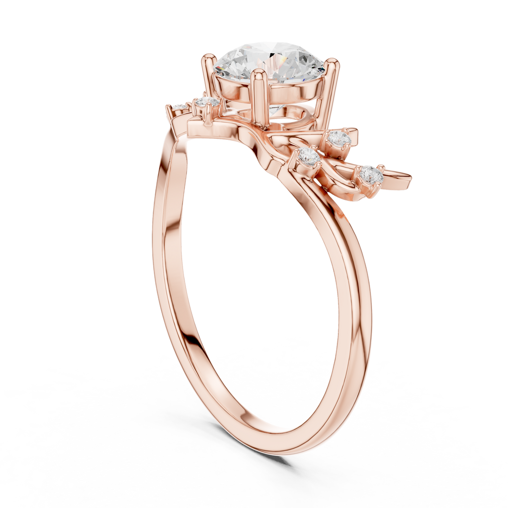 Nature-Inspired Diamond Engagement Ring