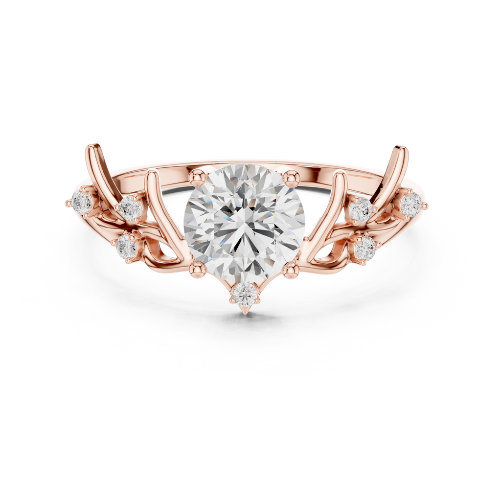 Nature-Inspired Diamond Engagement Ring