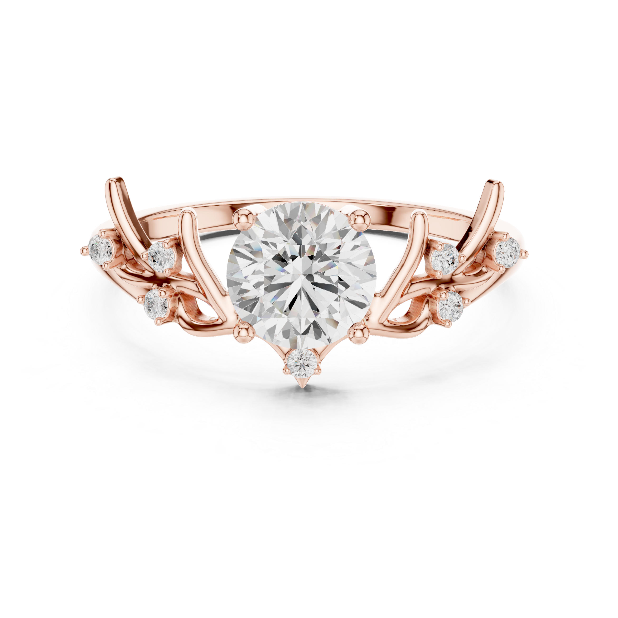 Nature-Inspired Diamond Engagement Ring