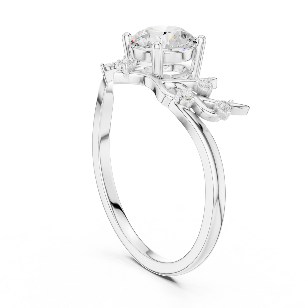 Nature-Inspired Diamond Engagement Ring