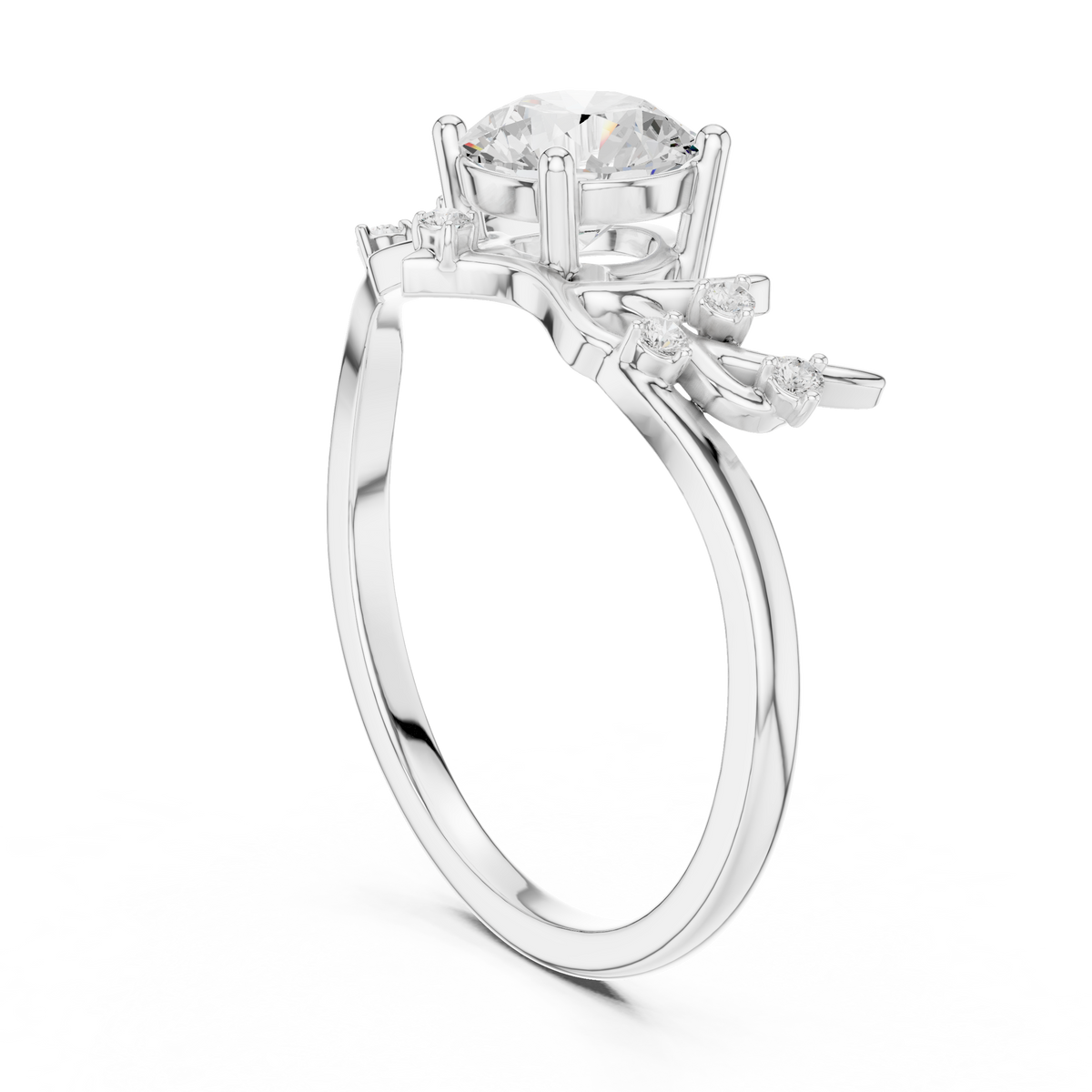 Nature-Inspired Diamond Engagement Ring – view 2 of 12, lab grown diamond ring | Jewelix Atelier