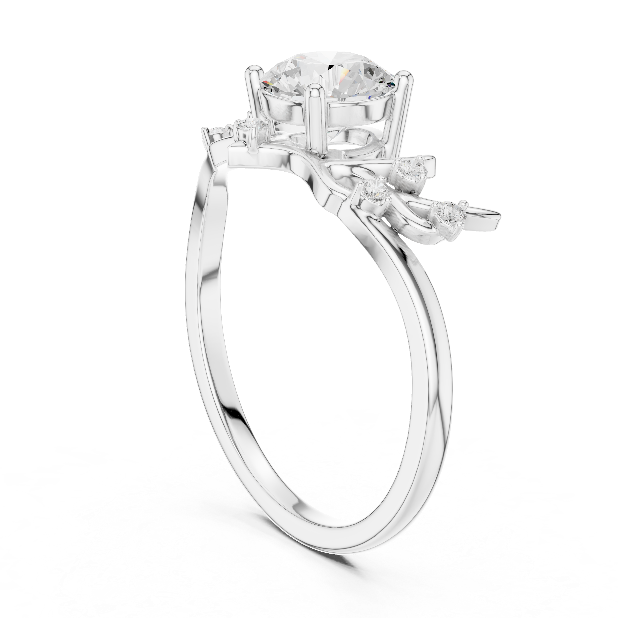 Nature-Inspired Diamond Engagement Ring
