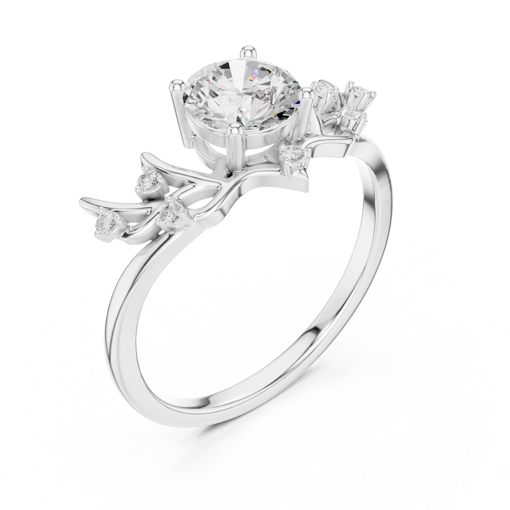 Nature-Inspired Diamond Engagement Ring